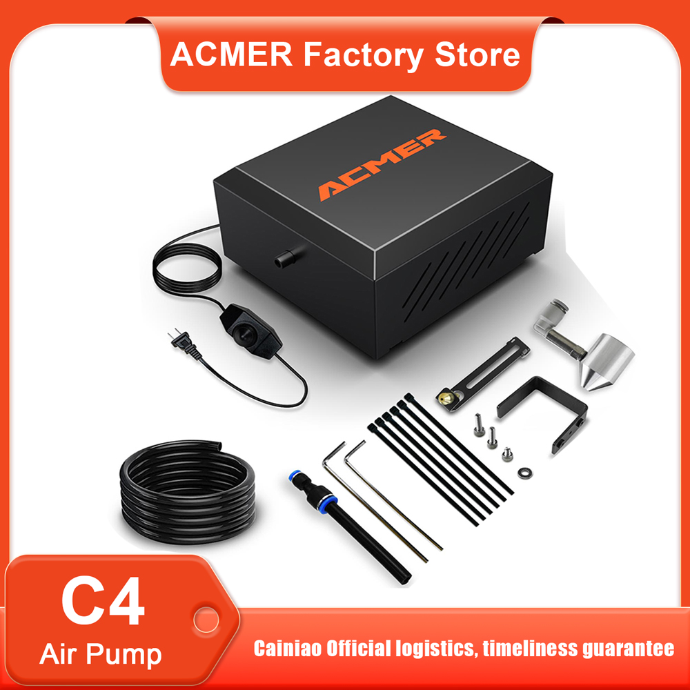 Air Assist Pump Laser - ACMER C4 Laser-Luftunterstützungspumpe, einstellbare Luftstrompumpe für