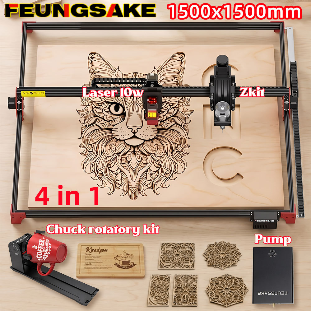 Air Assist Pump Laser - FEUNGSAKE 40W Laser-Gravur- und Schneidemaschine mit