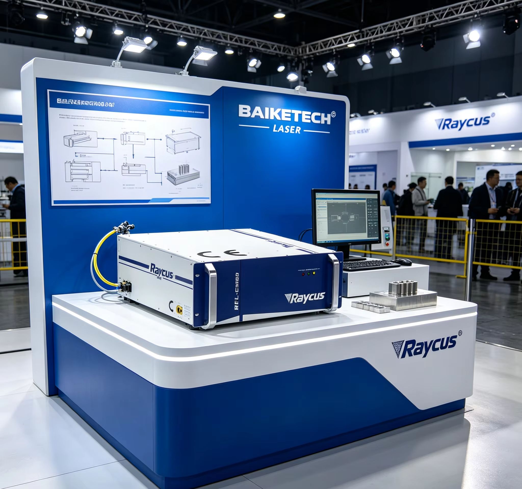 Industrial Laser Marking Systems - Industrielle gepulste Faserlaserquelle mit Rotlichtanzeige für