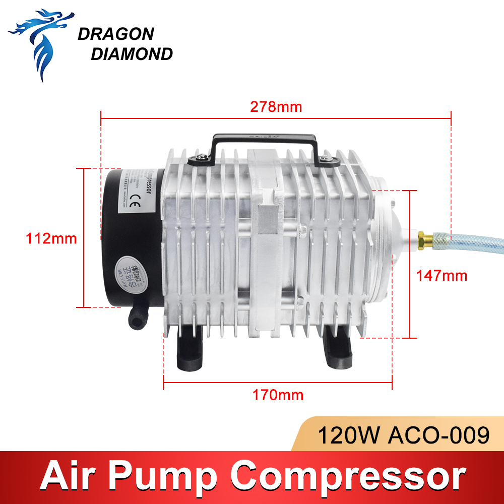 120 W Luftkompressor, elektris – Air Assist Pump Laser Bewertung und Preis