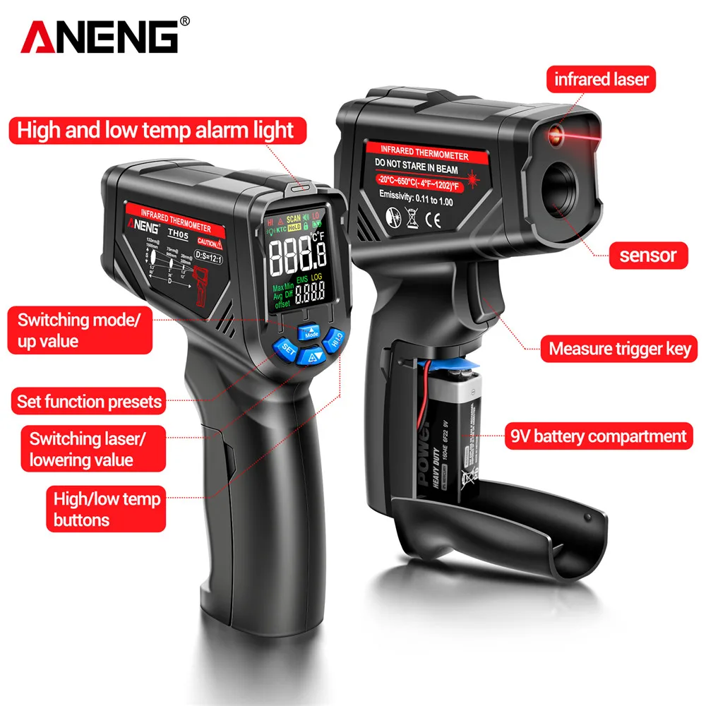 Sensorpistolen-Temperaturmessg – Industrial Laser Temperature Sensor Bewertung und Preis
