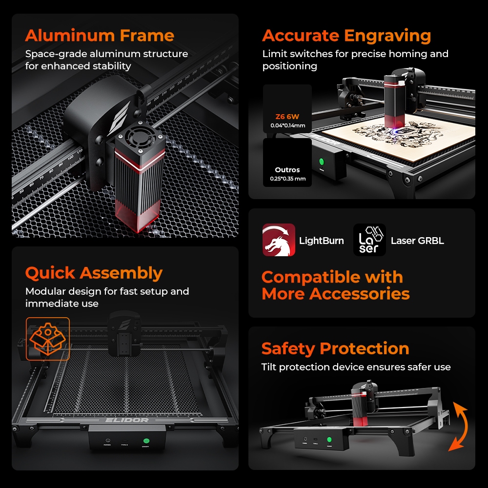 ELIDOR Z6 6W Lasergravierer un – Industrial Laser Cutter Bewertung und Preis